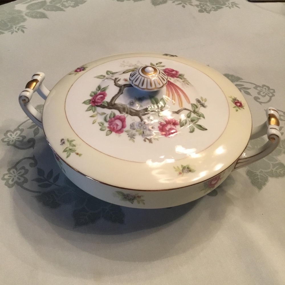 SGK Royal Bird China Covered Vintage Vegetable Tureen